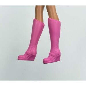 Barbie Model Fashionista Doll Hot Pink Knee High Go-Go Boots Shoes Equestrian